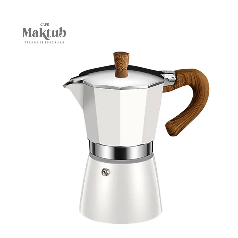 Moka Italiana Mango de madera
