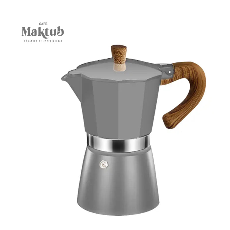 Moka Italiana Mango de madera