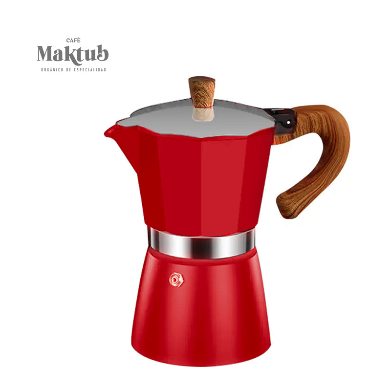 Moka Italiana Mango de madera