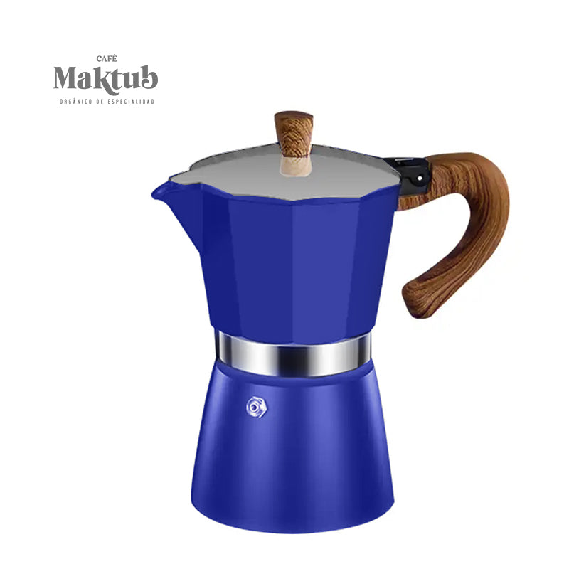 Moka Italiana Mango de madera