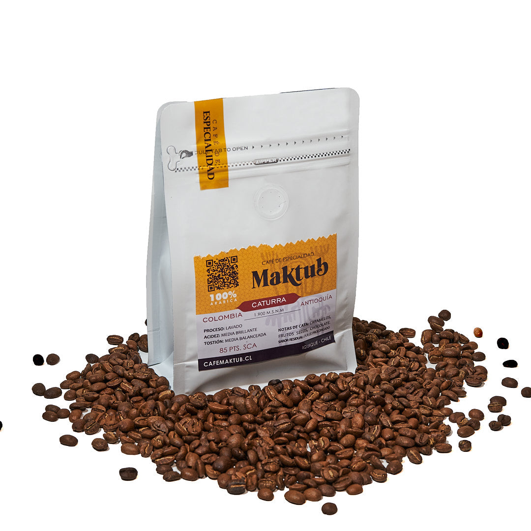 Café Maktub variedad caturra - 85 pts SCA. (balanceado)