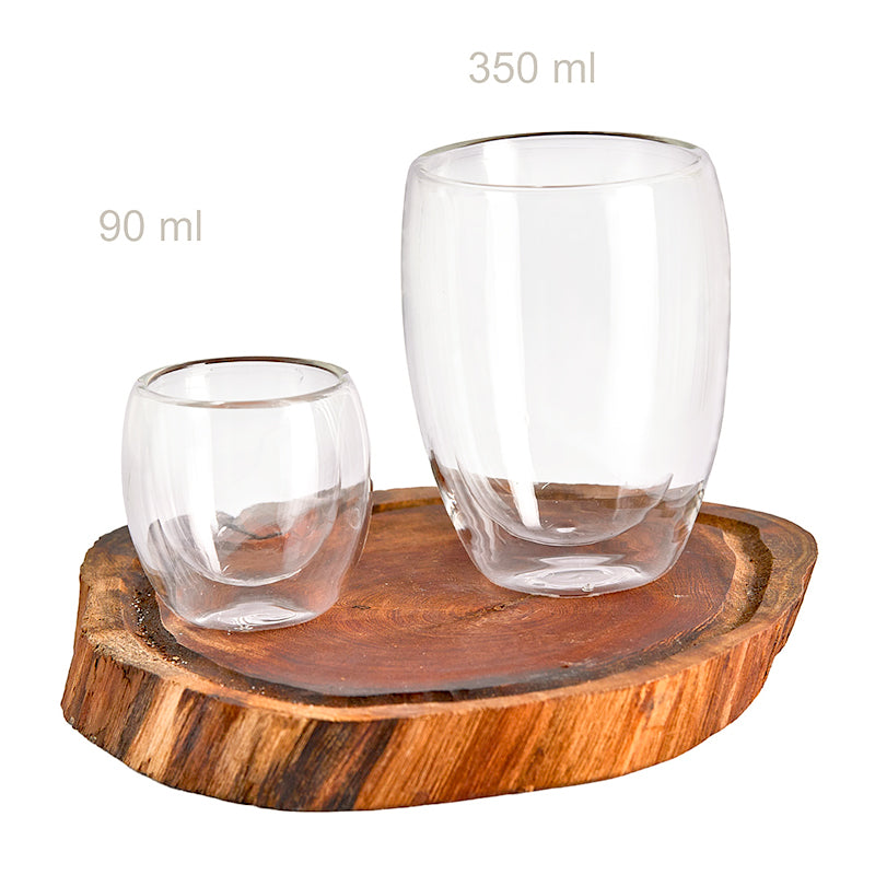 pack Vaso doble fondo 350 ml y 90 ml