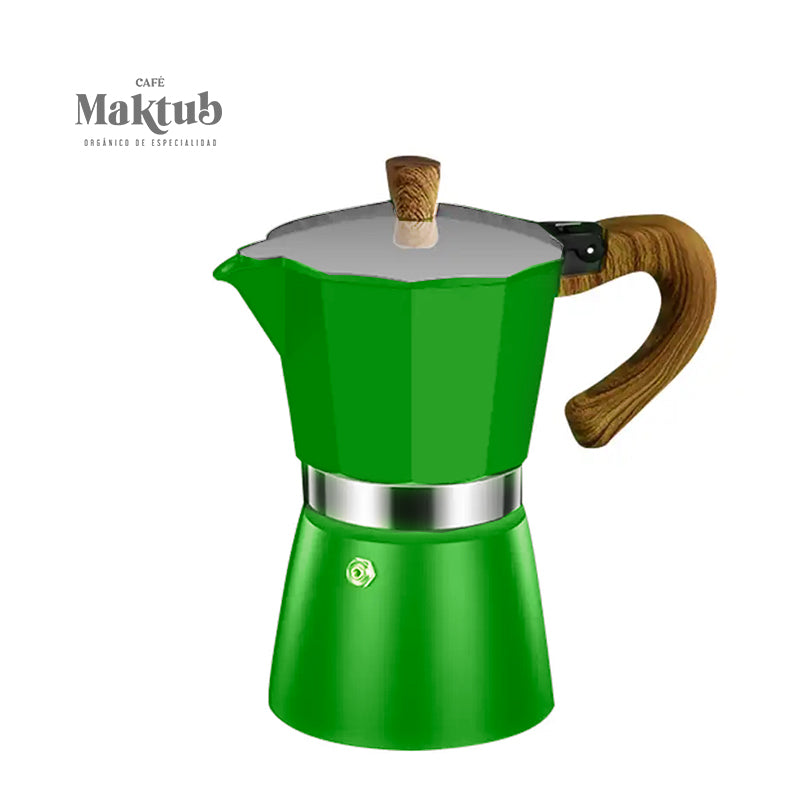 Moka Italiana Mango de madera